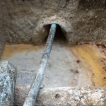 Dirty Grease trap, grease recovery device collects and reduces fats, oils and greases.